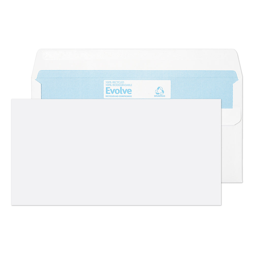Blake Environmental White Self Seal Wallet 110x220mm 90gsm Pack 1000 Code RD7882