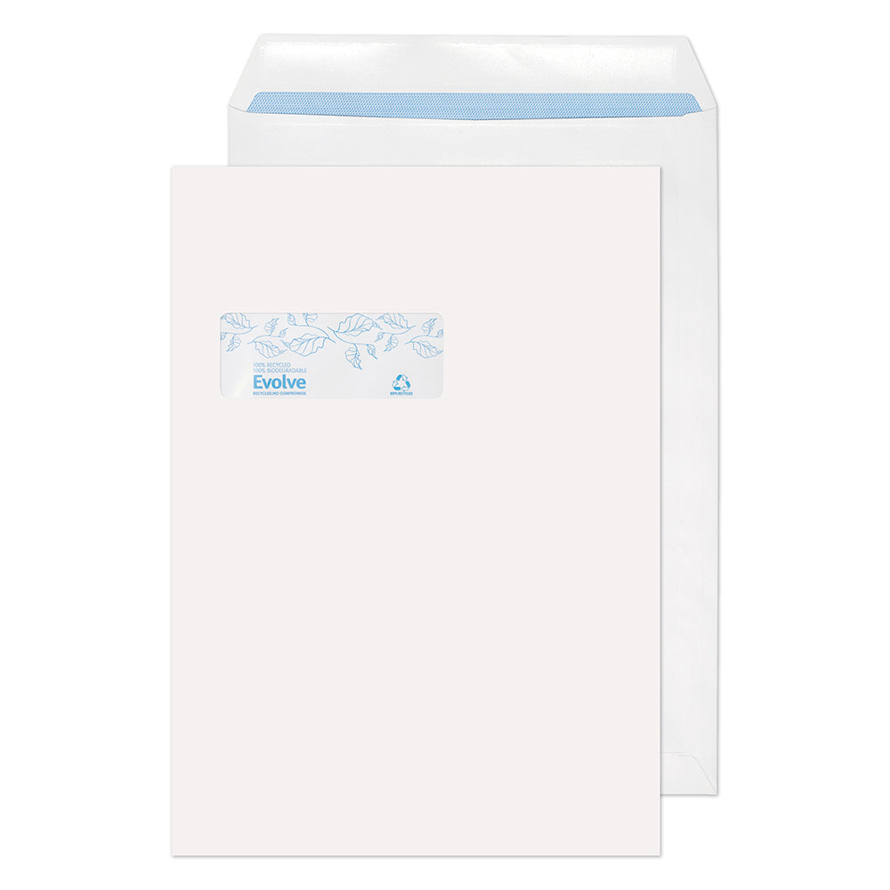 Blake Environmental White Window Self Seal Pocket 324x229mm 100gsm Pack 250 Code RD7892
