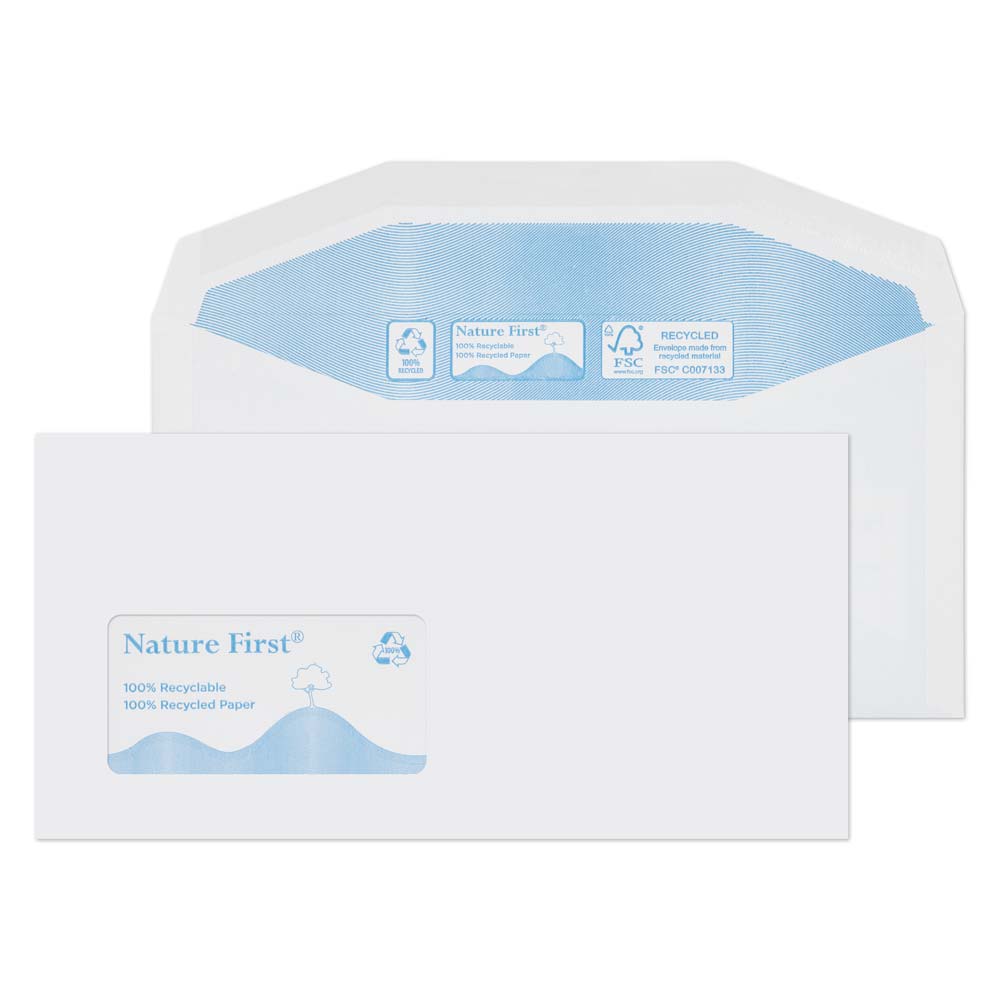 Blake Environmental White Window Gummed Mailer 114x229mm 90gsm Pack 1000 Code RN0015