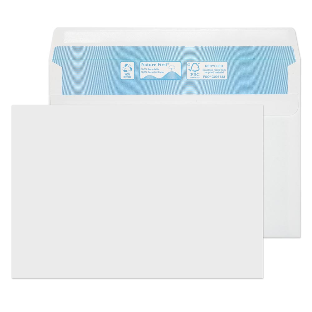 Blake Environmental White Self Seal Wallet 162x229mm 90gsm Pack 500 Code RN024