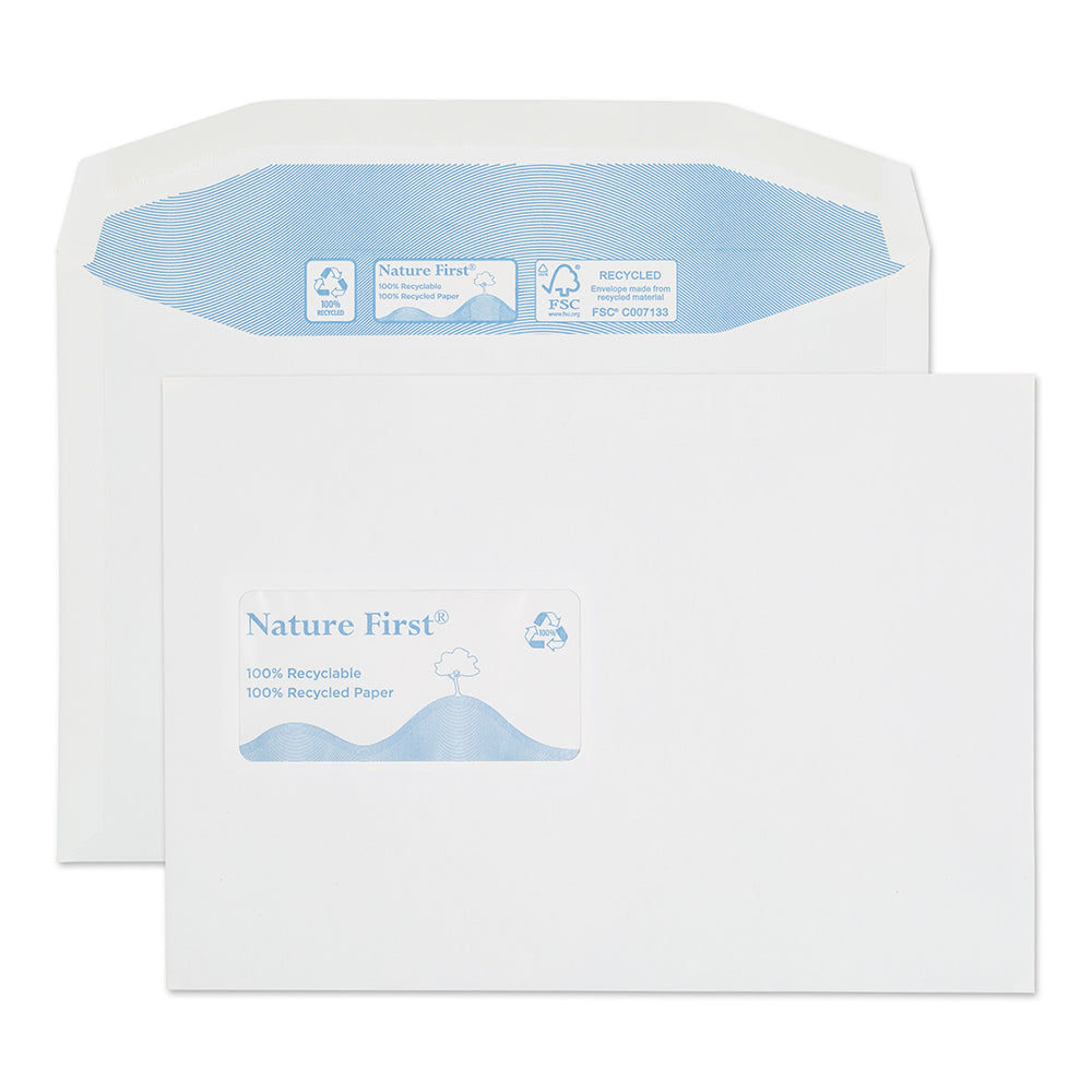 Blake Environmental White Window Gummed Mailer 162x229mm 90gsm Pack 500 Code RN025