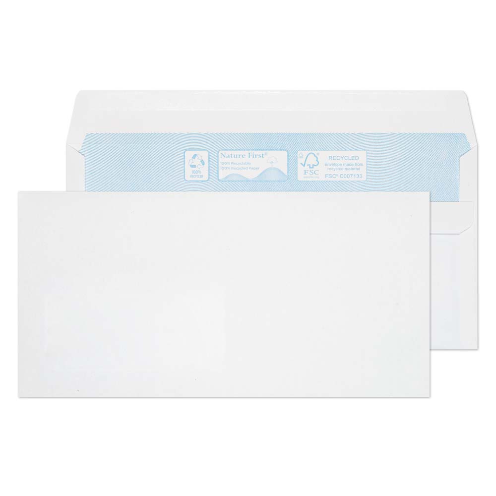 Blake Environmental White Self Seal Wallet 110x220mm 90gsm Pack 1000 Code RN17882