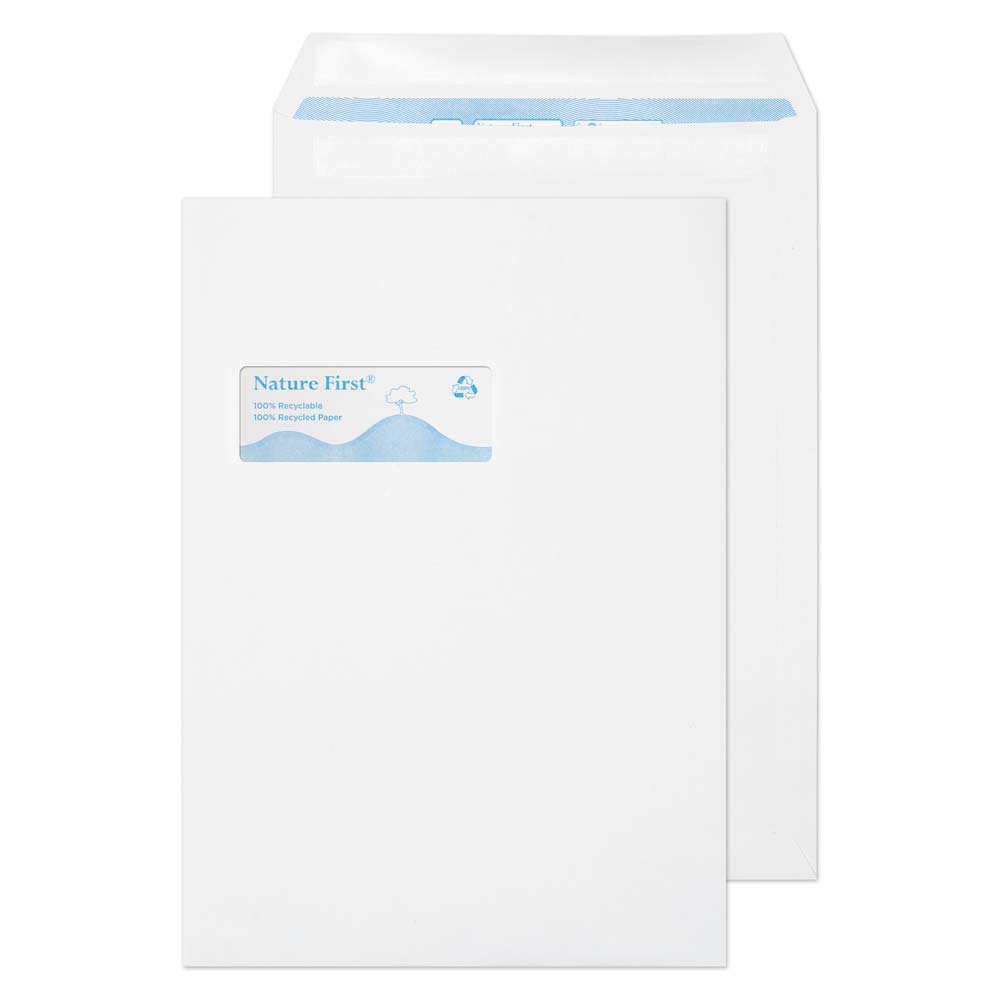Blake Environmental White Window Self Seal Pocket 324x229mm 100gsm Pack 250 Code RN17892