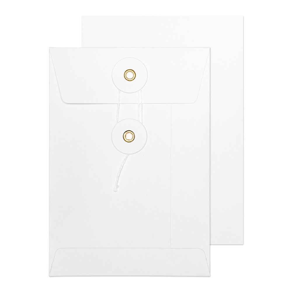 Blake Senses String & Washer White Internal Mail Pocket 162x114mm 180gsm Pack 200 Code SW622