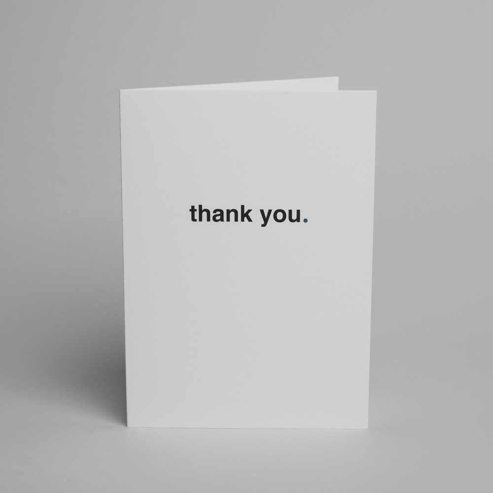 Blake Note Cards Ice White Wove Sage Thank You Notecard 148x105mm 330gsm Pack 10 Code NCC1200/10