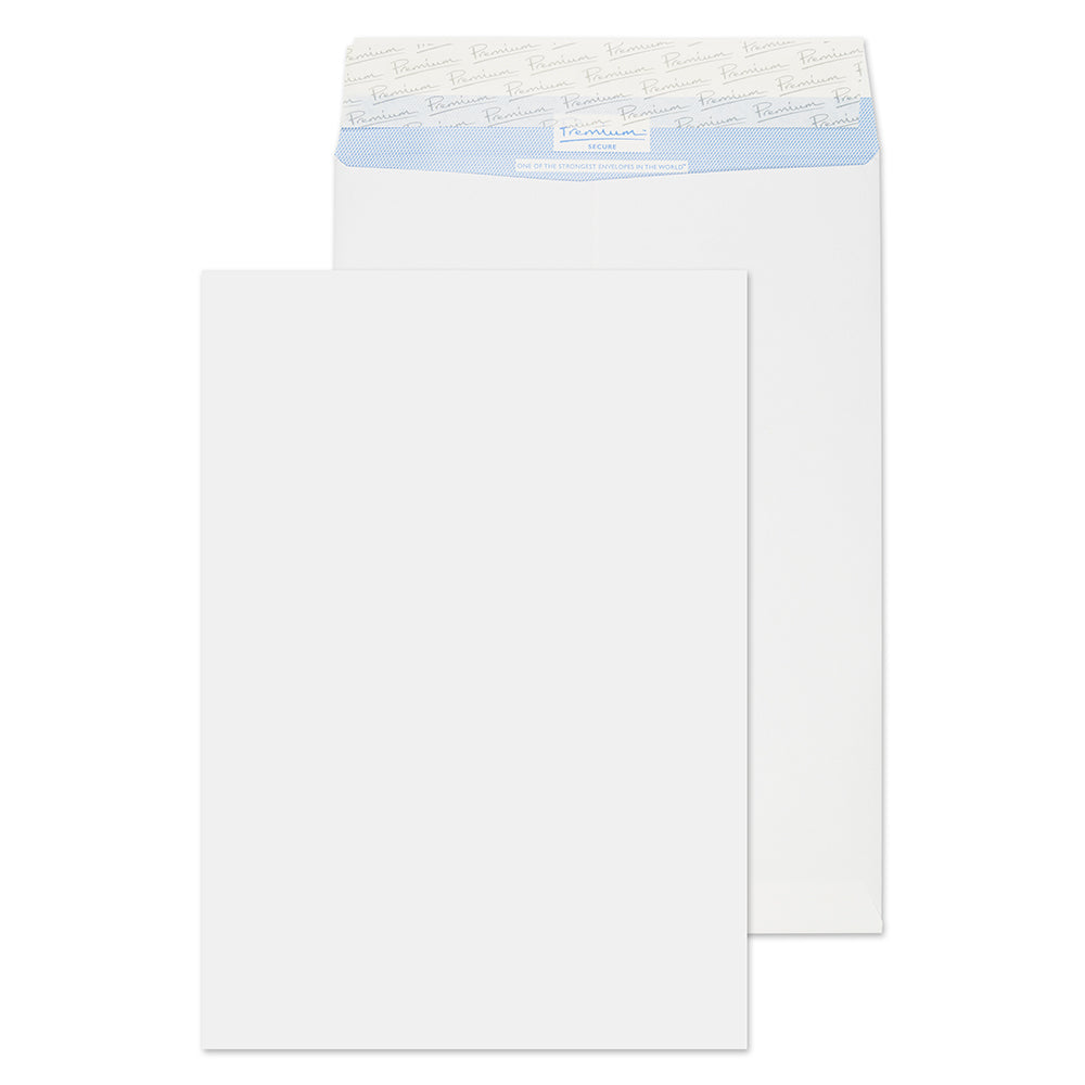 Blake Secure White Peel&Seal Tear Resistant Pocket 352x250mm 125gsm Pack 125 Code TR8990